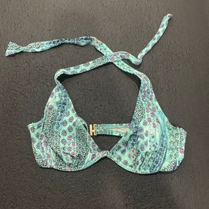 Lascana Multicolor turquoise bikini swim top size 34C